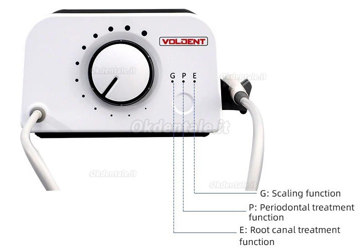 Ablatore tartaro ultrasuoni a LED VolDent Type 1L compatibile con EMS e Mectron